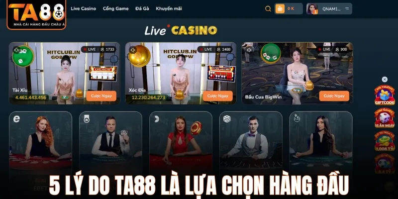 5 lý do khiến TA88 trở thành lựa chọn hàng đầu của dân chơi