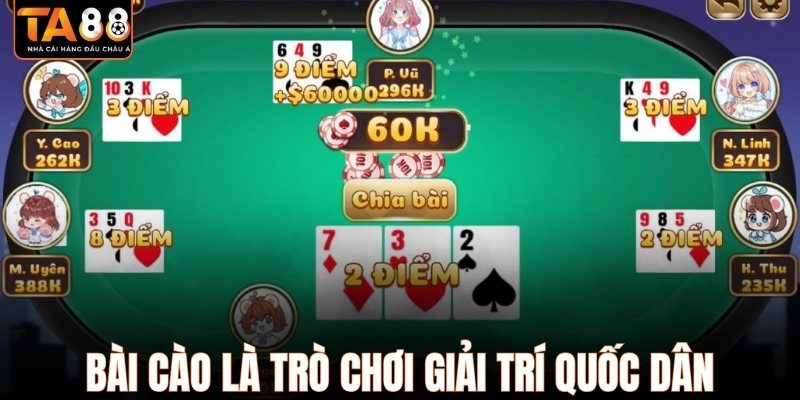 Bài cào là trò chơi giải trí quốc dân tại Việt Nam