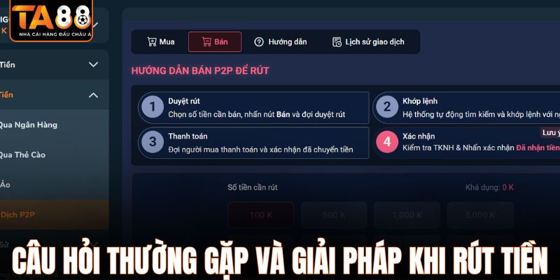 Câu hỏi thường gặp và giải pháp khi rút tiền TA88