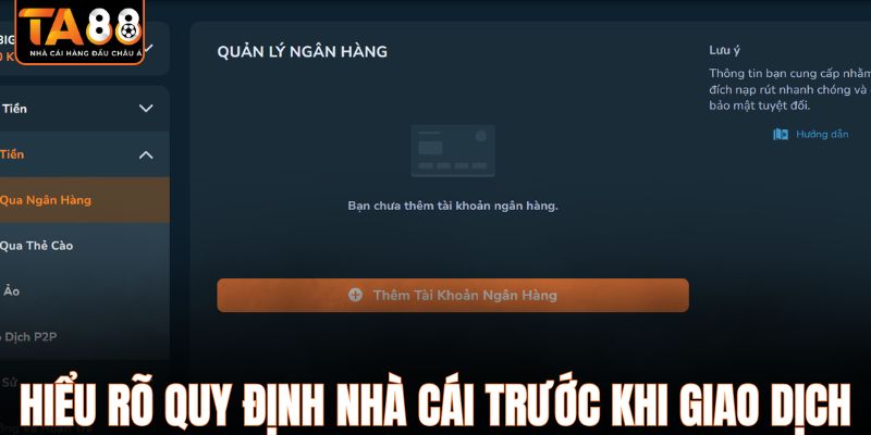 Hiểu rõ quy định nhà cái trước khi giao dịch